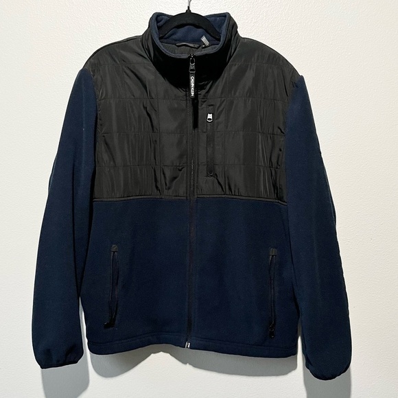 CALVIN KLIEN- Full Zip Navy Blue Soft Cozy Sweatshirt Size L